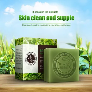 

Natural Organic Herbal Essential Oil Soap BIOAQUA Whitening Handmade Soap Skin Remove Acne Deep Cleansing Face Hair Care Bath