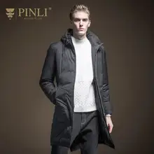 Горячая Распродажа Sobretudo Pinli Новая зимняя мужская куртка средней длины на белом утином пуху тренд B194108802