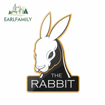

EARLFAMILY 13cm x 8.5cm for Rabbit on A White Background Motorcycle Car Bumper Window Stickers Vinyl Material Graffiti Decal