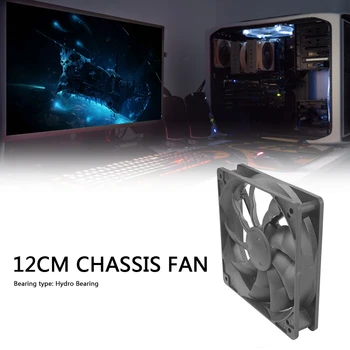 

Computer PC Case Double Duct Cooling Fan 12cm Silent Chassis Fan DC 12V Quiet Cooler Radiator for PC Case Portable Cooling Tool