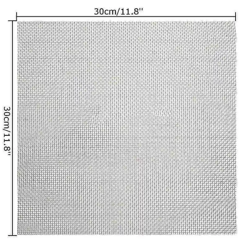

1PCS 304 stainless steel mesh 10 mesh 30cmx30cm woven mesh screen filter, high temperature resistance.