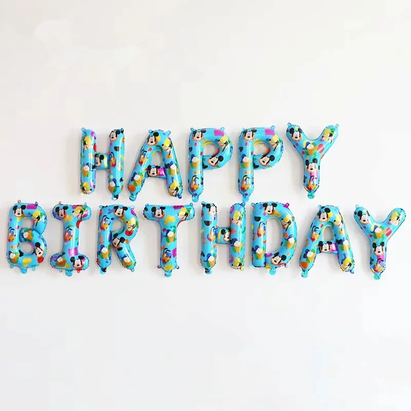 

13pcs/set Mickey Minnie Balloons Pink Blue Balloon Happy Birthday Party Balloon Baby Birthday Decoration Supplies Favor Globos