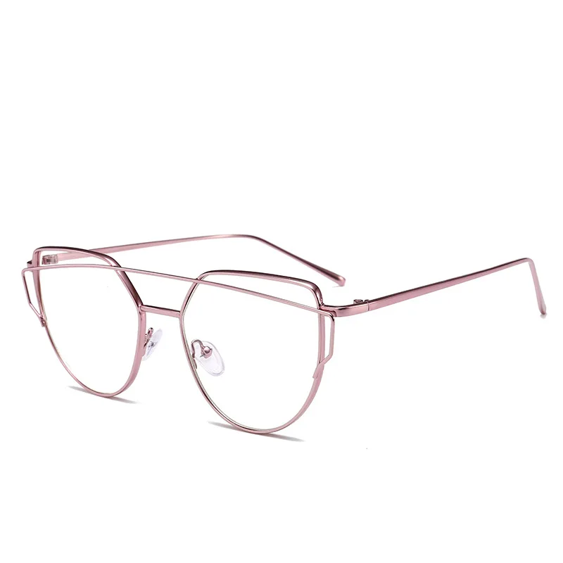 Классические роскошные очки Рамка зеркало дамы Cateye винтажные металлические очки женские зеркальные ретро-люнеты для женщин