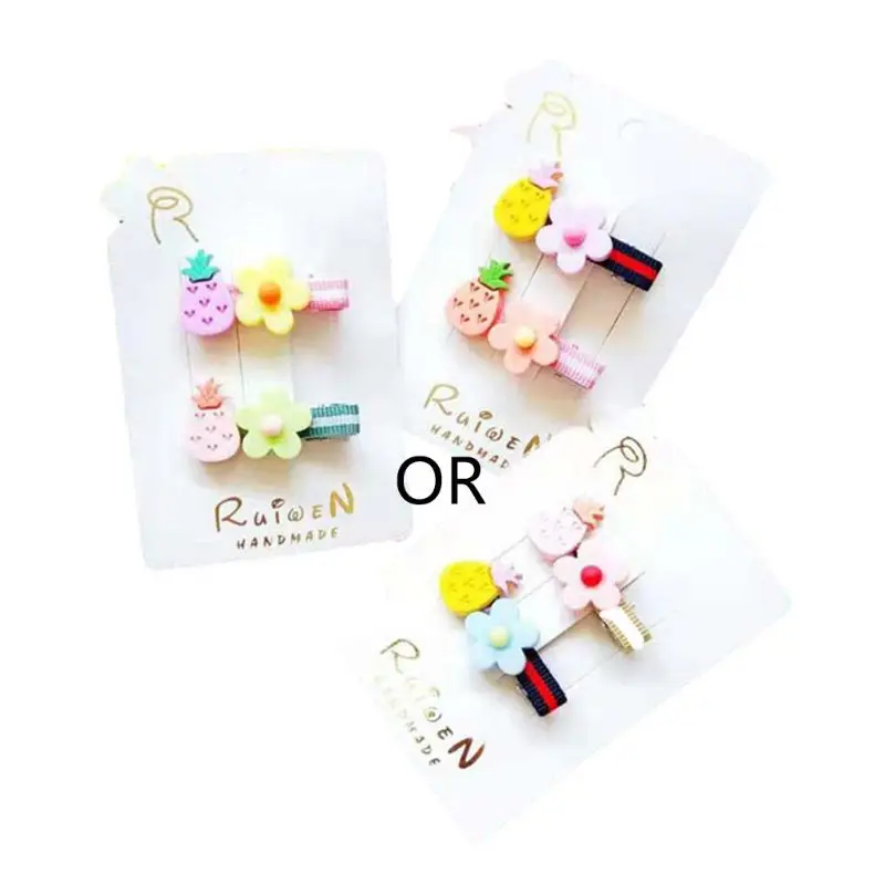

Children Fruit Style Hair Clip Duckbill Clamps Girls Cartoon Hairpin Bangs Clips