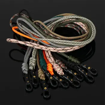 1PC Paracord Keychain Lanyard Triangle Buckle High Strength Parachute Cord Self-Defense Emergency Survival Backpack Key Ring