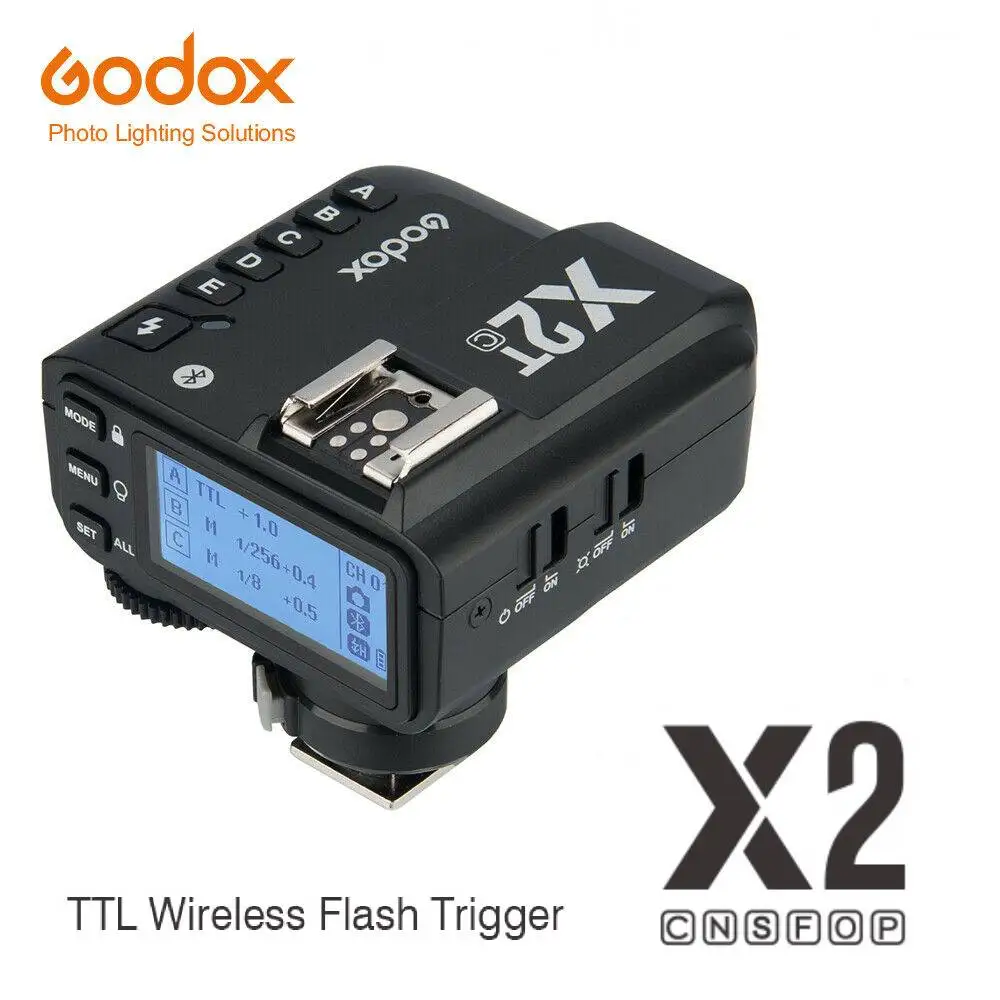 Godox X2 X2T-C X2T-N X2T-S X2T-F X2T-O X2T-P ttl 1/8000s HSS Беспроводной триггер для вспышки для цифровой зеркальной камеры Canon Nikon sony Fuji Olympus Pentax