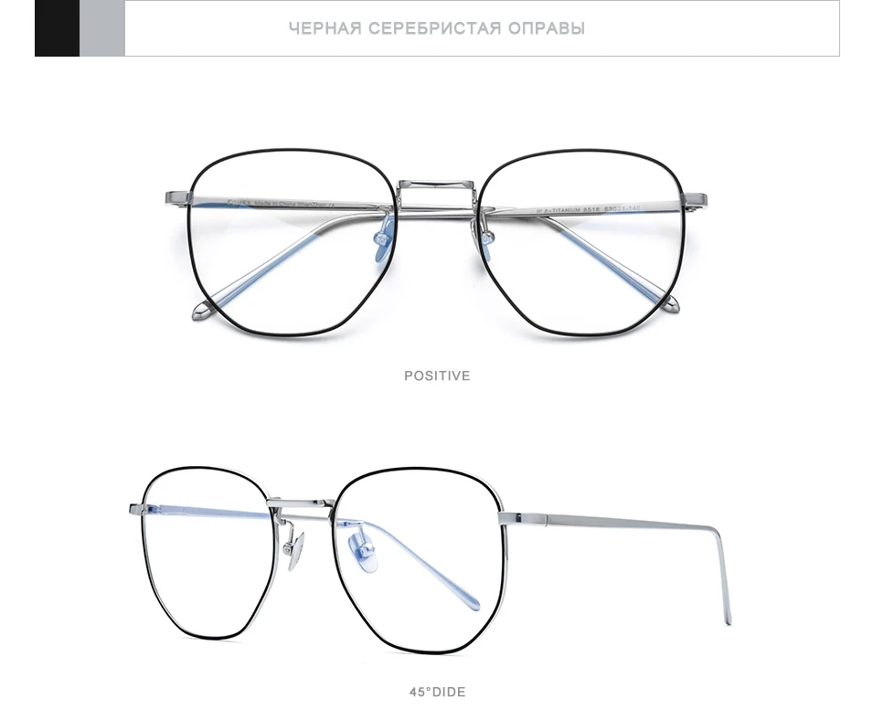 FONEX Pure Titanium Glasses Frame Men Myopia Optical Prescription Oversize Eyeglasses Frame Women New Gold Polygon Eyewear 8518