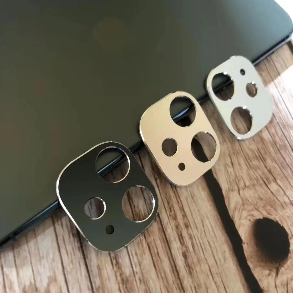 3D полная задняя камера объектив протектор экрана для iPhone 11 6," IP11 Закаленное стекло пленка Алюминиевый металлический чехол для объектива
