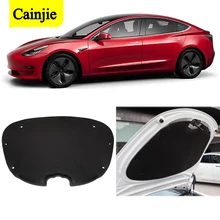 2021 neue Auto Vorder Trunk Schallschutz Baumwolle Matte Sound Proof Trittschalldämmung Schutzhülle Pad Für Tesla Modell 3 Zubehör