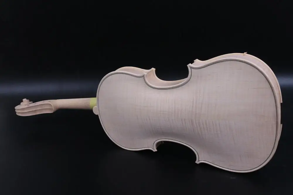 4/4 Flame maple Violin Full size Unfinished Violin Spruce wood Hand Made