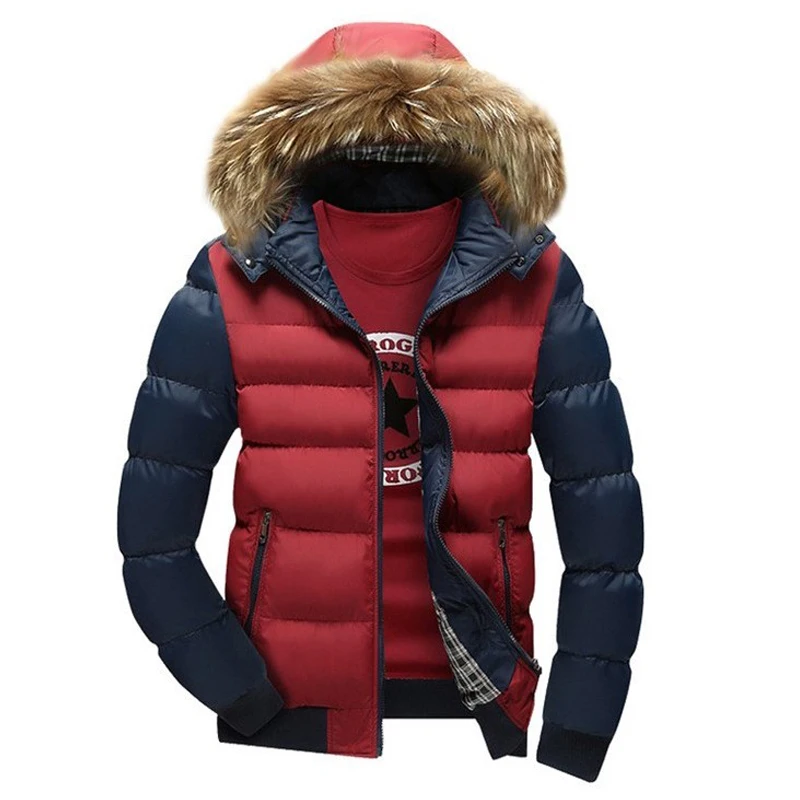 New Arrival Men Jacket Warm cotton coat mens casual hooded jackets Handsome Outwear thicking Parka Plus size XXXL Coats YF-38 | Мужская