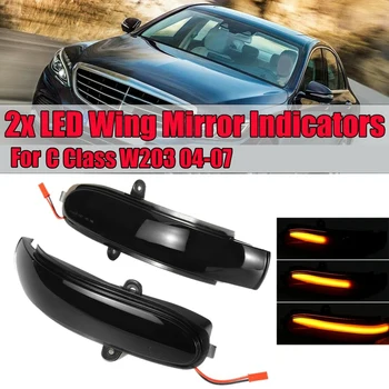 

Car Rearview Mirror Turn Signal LED Light Dynamic Sequential Blinker for Mercedes C Class W203 T-Modell