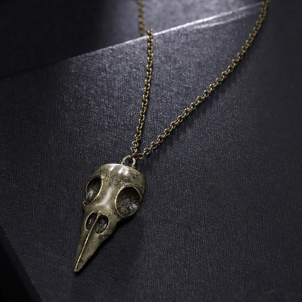 Crow Head Skull Necklace - Image 2