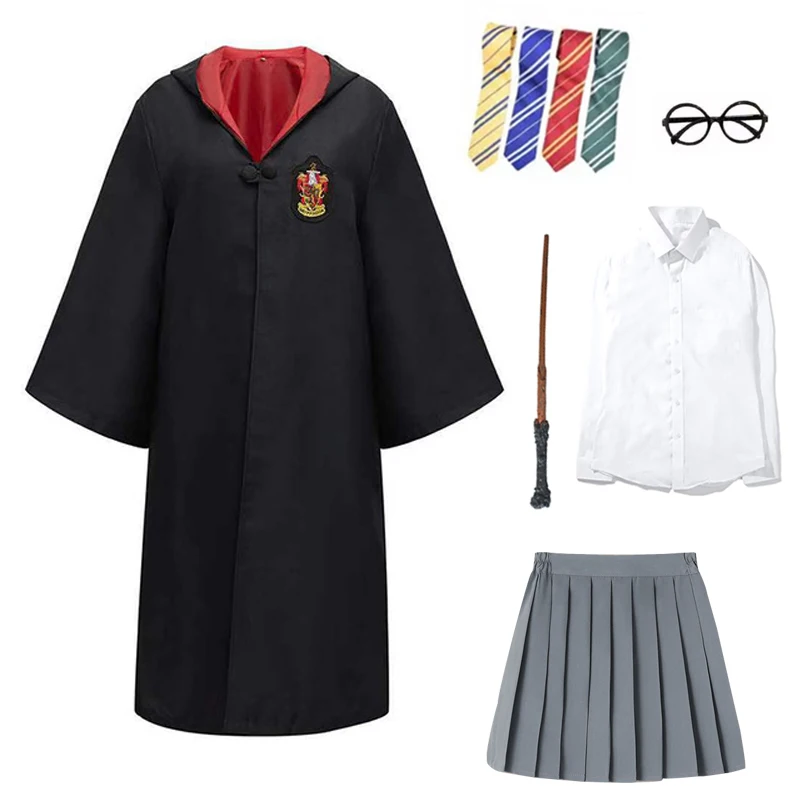 

Cape Suit Cloak Uniform Cosplay Clothes Potter Outfits Magic Robe Clothes Potter Cosplay Costumes Kids Accessories Drop Shipping