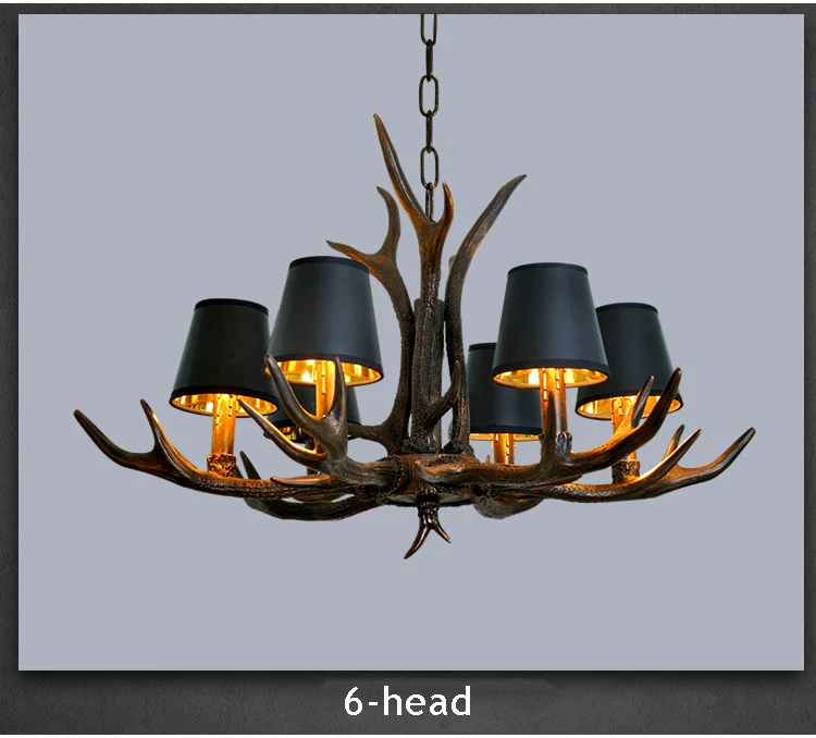 crystal ball chandelier E14 Chandelier Antler Pendant Light America Retro Hanging Lighting for Living Room Coffee Bar Loft Restaurant Hotel Lobby Lamps dining room chandeliers