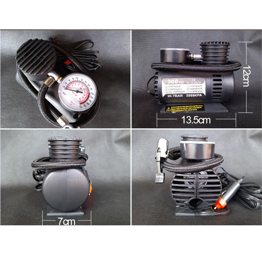 300PSI C300 12 В мини воздушный компрессор авто электрический воздушный насос для шин насос 300PSI C300 12 В мини воздушный компрессор авто