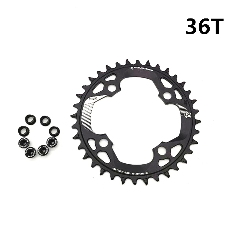 FOURIERS MTB велосипедная Звездочка 94 BCD Круглый горный велосипед узкая широкая цепь 36T 38T велосипедная звездочка - Цвет: 36T