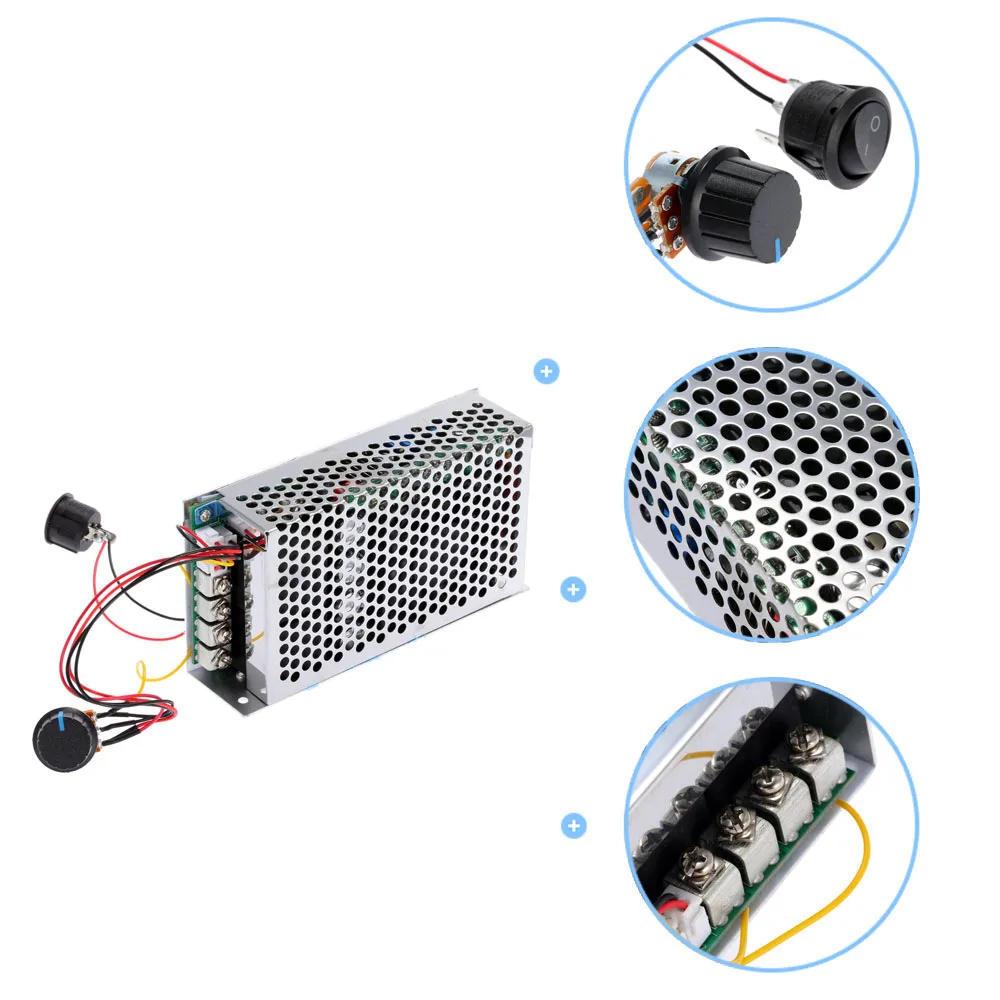 

Hot 10-30V 100A 3000W Adjustable DC Motor Speed Regulator Programable DC Speed Controller PWM Control Reversible electric motor