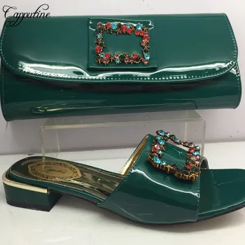 

Hot Selling Low Heels Woman Shoes And Bag Set For Birthday Party Hot Sale New Arrival Shoes And Bag To Match Set 62USD BL255C