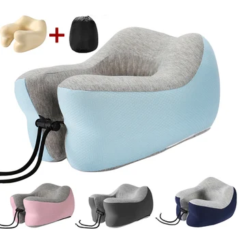 

Travel Pillow Breathable Comfortable Reusable Sleep Soft Multifunction Ergonomic Memory Foam For Airplane Neck Support Car Seat