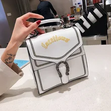 Модный повседневный рюкзак однотонный трендовый вышитый буквенный полиуретановая Наплечная Сумка Открытый тройной рюкзак