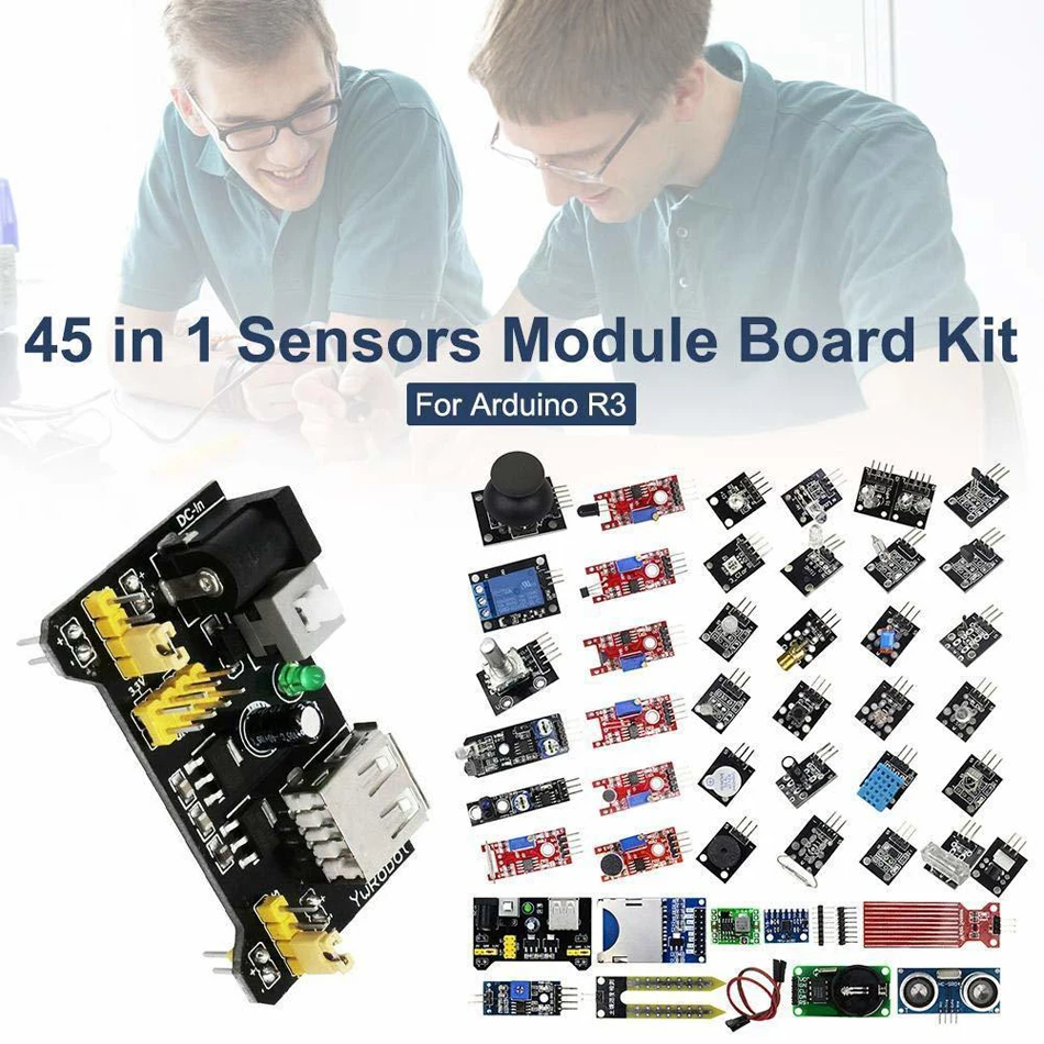 

Стартовый набор для Arduino Raspberry pi Sensor 16 в 1, набор для начинающих для роботов, 45 сенсоров, 37 сенсоров