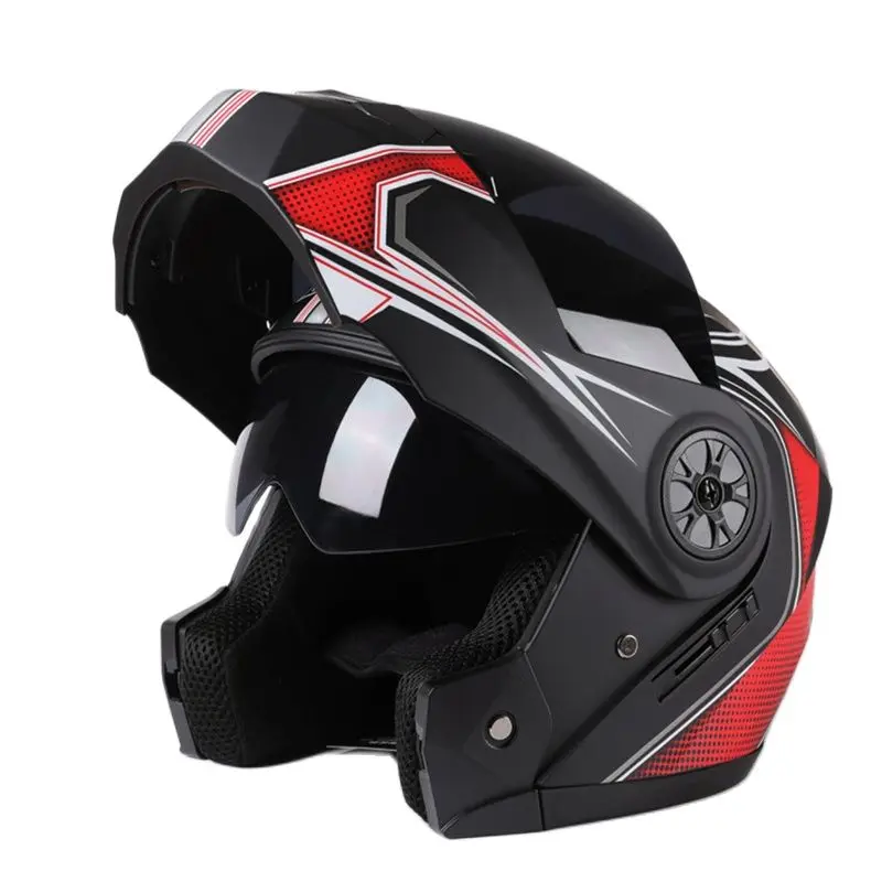  Cascos de motocicleta para mujer, casco modular de cara  completa, aprobado por DOT, doble visera abatible, casco de moto de calle, cascos  para motos para hombre : Automotriz