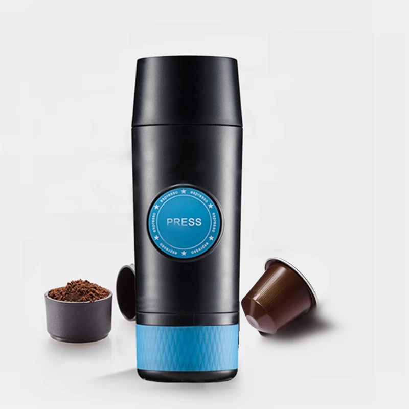

18Bar Chargeable Mini Espresso Coffee Maker Portable Electric Nespresso Capsule Pod Machine Pod & Powder 2 in 1 for camp travel