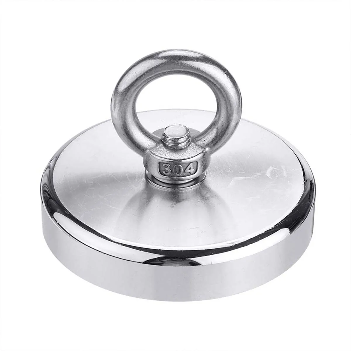 

D90mm 400Kg Neodymium Recovery Magnet Strong Ho Diving Rope For Detecting Metal Treasure