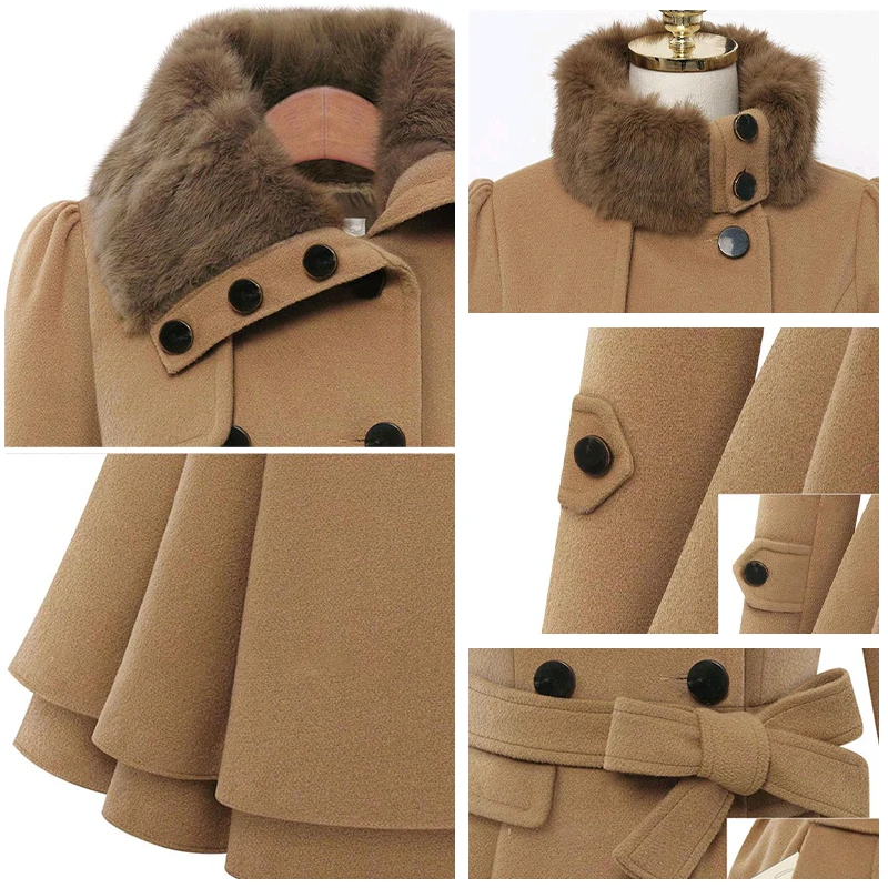 Женское пальто, утолщенное зимнее теплое пальто, женское тонкое пальто, ветровка, пальто с поясом, теплый меховой воротник, зимние элегантные стильные куртки