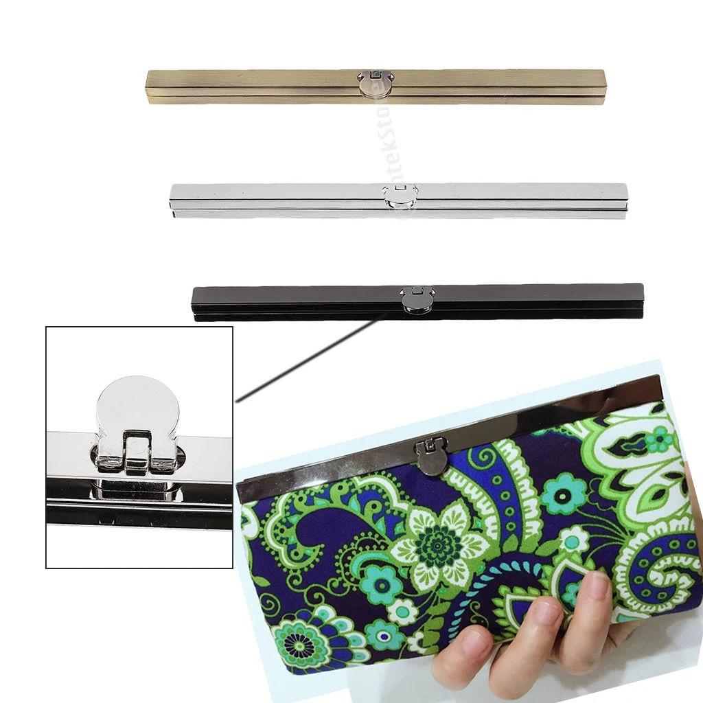 Alloy DIY Purse Frame Wallet Bag Making Supplies Clasp Fastening 7.48 inch