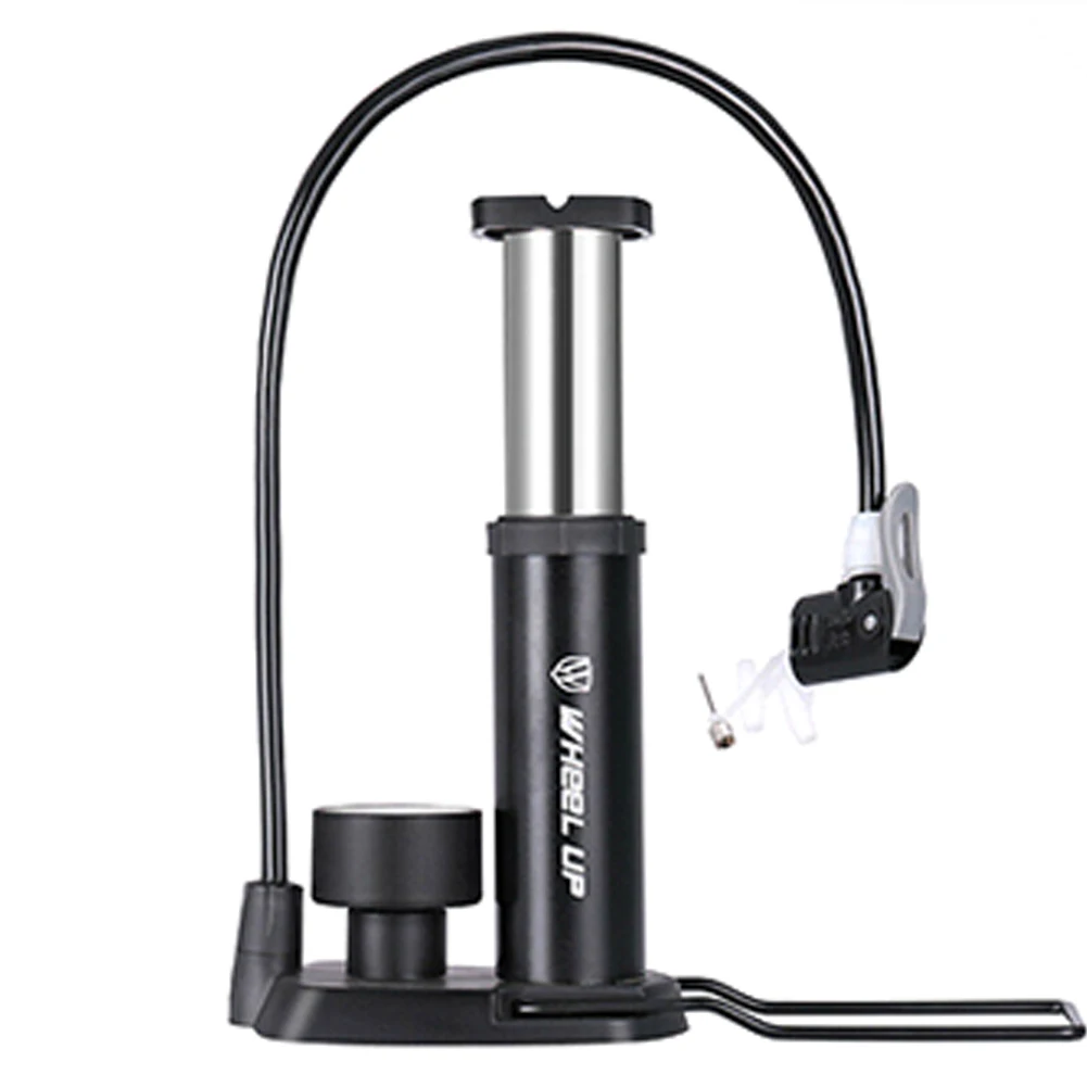 Черный Foot-type Bicycle Pump Cycling Easy Operate Outdoor Sports Effortless Portable Inflator Aluminum Alloy Maintenance Ergonomic - Цвет: Черный