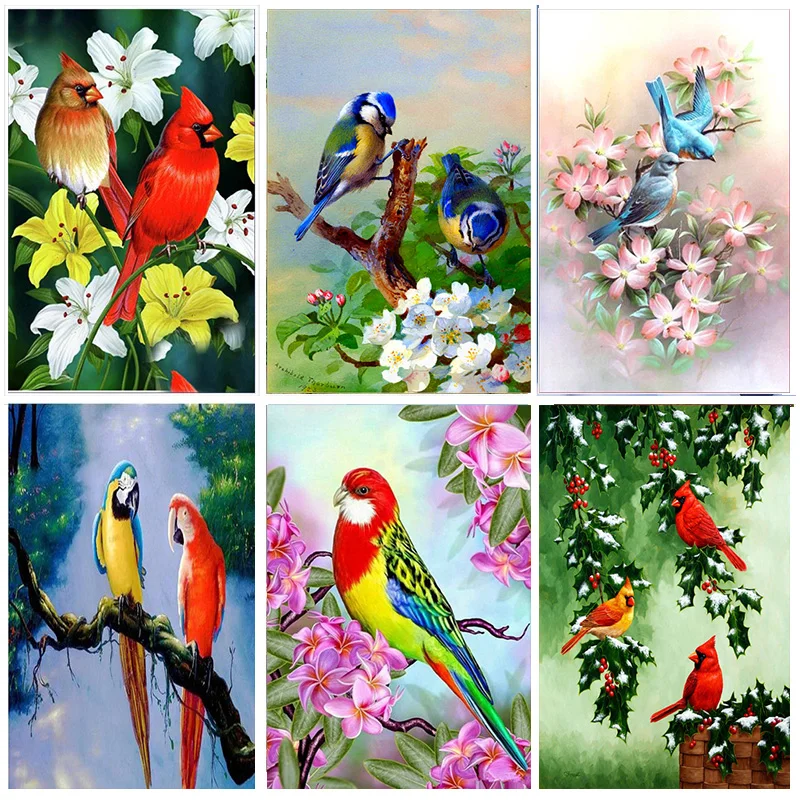

5D Diamond Painting Bird Pattern Full Round Drill Animals Cross Stitch Diamond Kit Art New Decor Embroidery Handwork Rhinestone