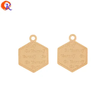

Cordial Design 100Pcs 17*22MM Jewelry Accessories/DIY Earrings Making/Hand Made/Matte Gold/Hexagon Shape/Charms/Earring Findings