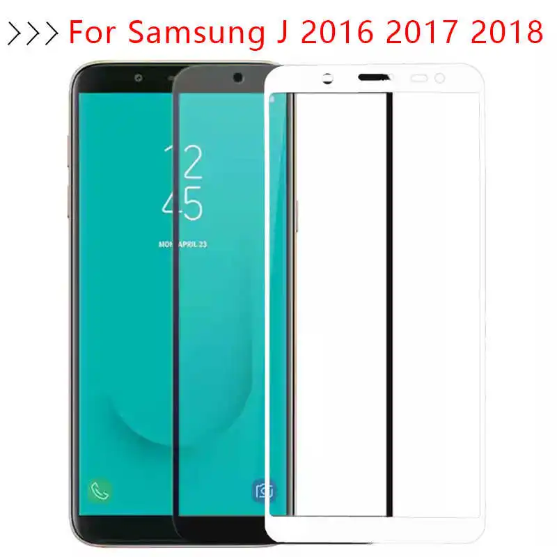Delantera//trasera claro Protector de Pantalla de Vidrio Templado Gel caso para Samsung J7 2017
