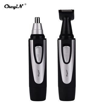 

CkeyiN 2 In 1 Electric Ear Nose Trimmer Men Shaver Hair Removal Eyebrow Trimmer 3D Floating Cutter Shaving Cutter Razor Set