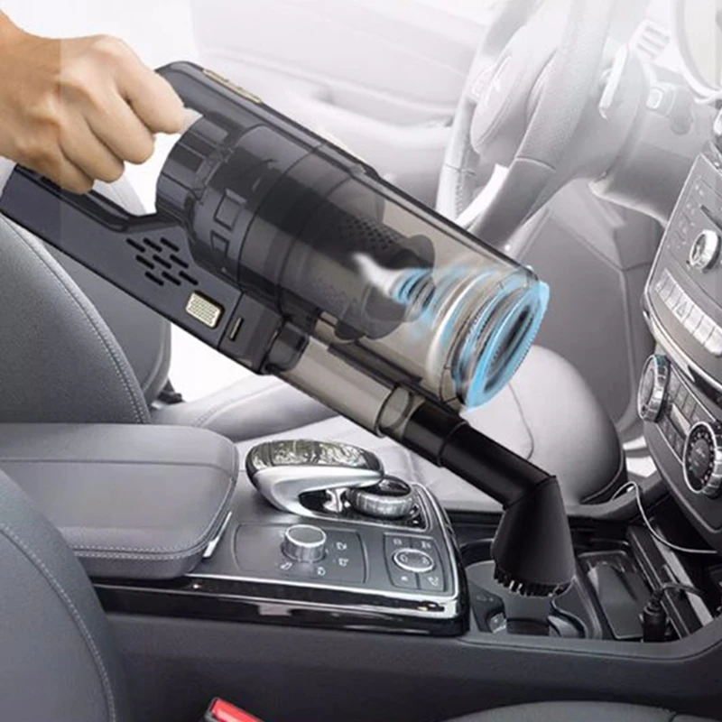 Автомобильный пылесос, высокая мощность Dc 12V 6500Pa сильный всасывающий автомобильный вакуумный влажный/сухой портативный автомобильный пылесос с 10 футов