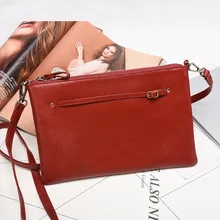 Западный стиль, модный простой женский Стильный клатч двойного назначения, женская сумка, модная сумка на плечо из натуральной кожи, мессенджер
