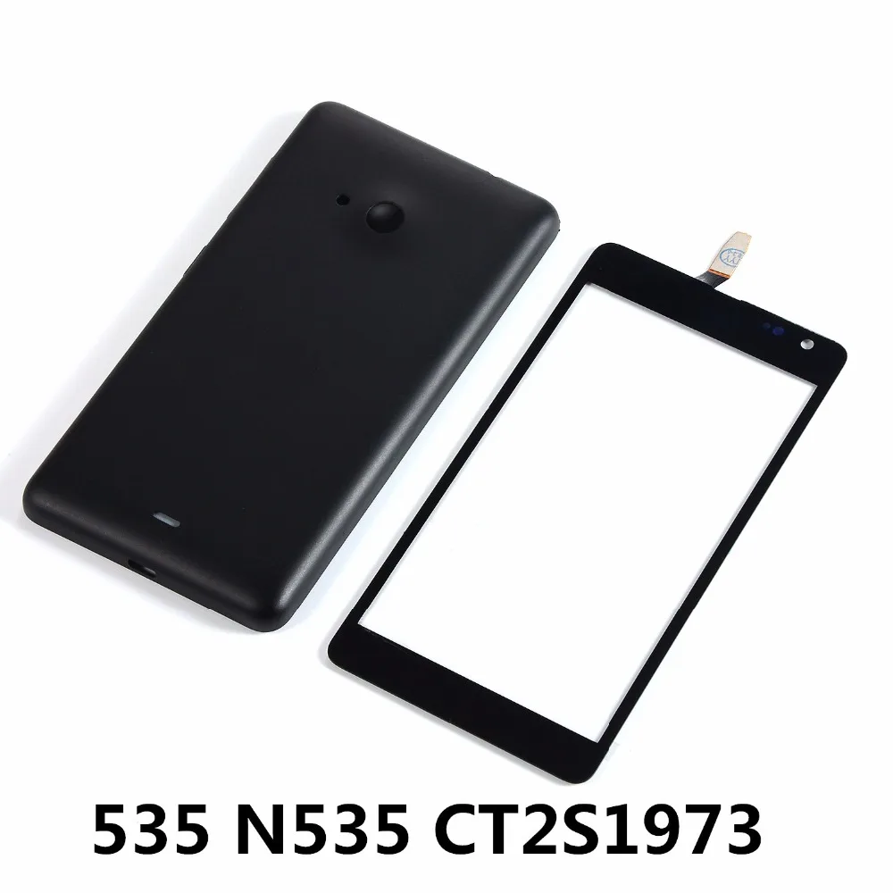 Сенсорный экран для microsoft Nokia Lumia 535 N535 CT2S1973 дигитайзер панель Стекло+ задняя крышка батареи+ Кнопки громкости питания