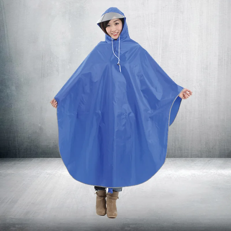 

Mai yu Factory Direct Selling 028 Bicycle Raincoat Adult Single Person Transparent Large Brim Men And Women Riding Reflective Po