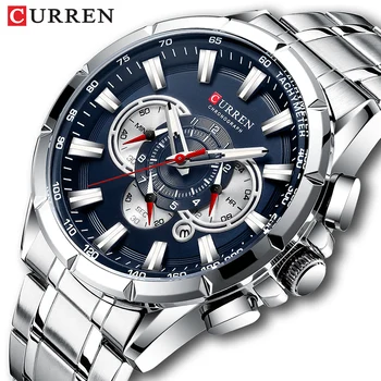 Curren Men’s Chronograph Quartz Men Watch Waterproof Sport