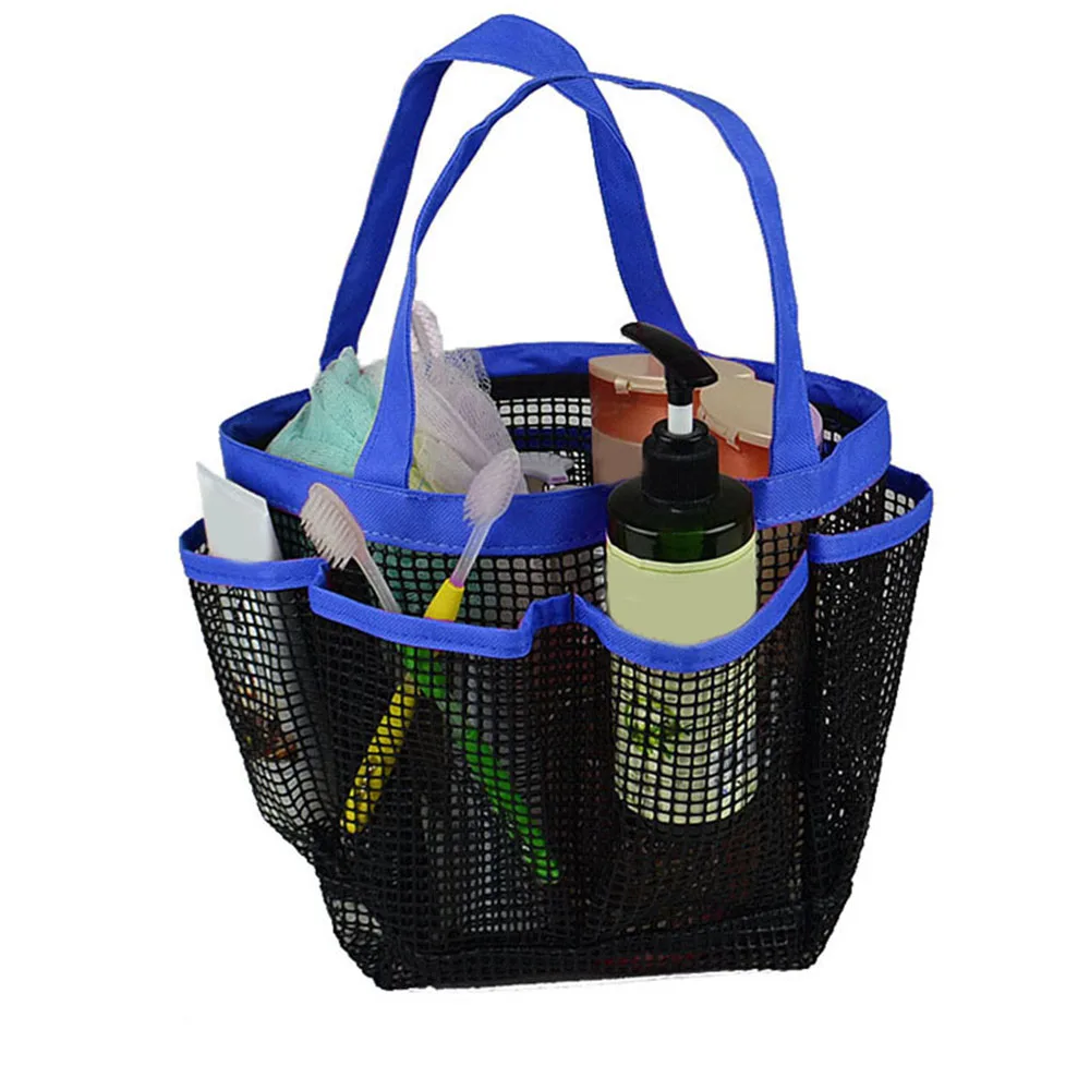 

Portable Quick Dry Shower Hanging Tote Bag Hanging Toiletry Mesh Bag With 7 Pocket Bathrooms Organizer For Dorm/Gym/Camp/Travel