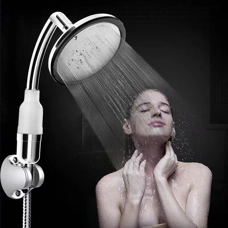 

6 Inch Round Filter Shower Head ABS Rainfall Shower Head Water Saving Removable And Washable Shower Heads Bathroom Accessories