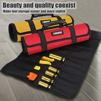 

Multifunction Tool Bags Oxford Canvas Practical Carrying Chisel Electrician Handles Roller Bags Toolkit Instrument Case Toolkit