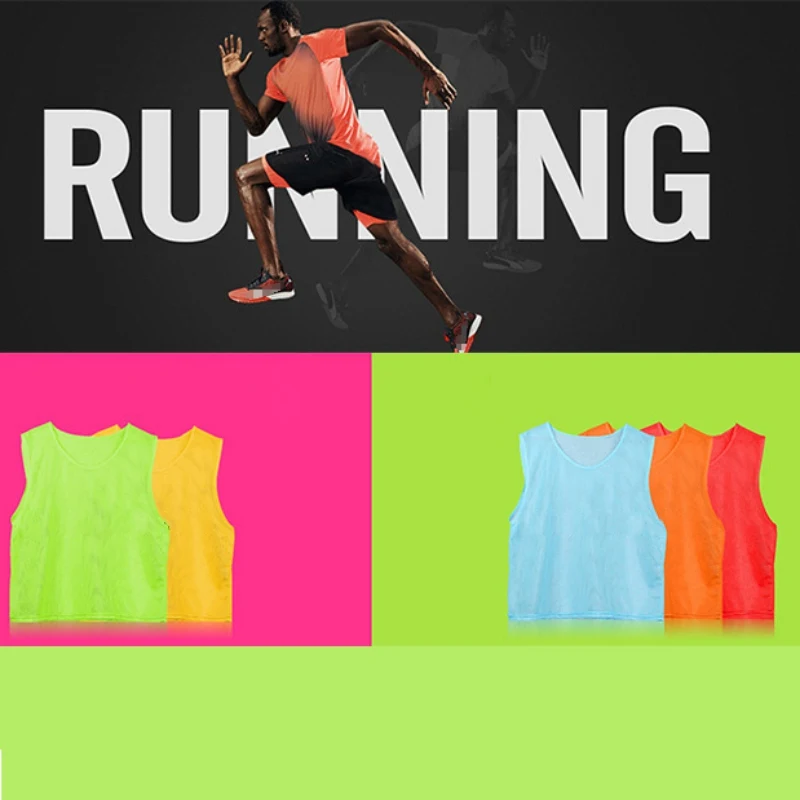 

Children Kids Sleeveless Multi-color Soccer Scrimmage Jerseys Football Group Fight Vest Training Vest Team Grouping Shirts