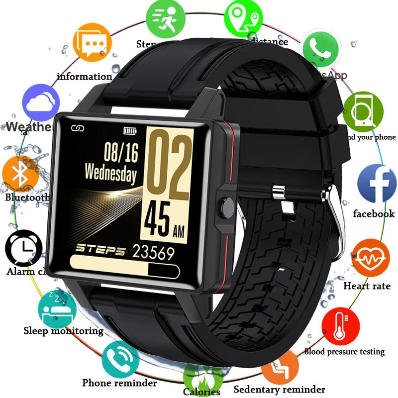 

2020 Ip68 Waterproof Full Touch Smart Watch Men Women 1.44 Inch Sport Fitness Tracker Watch Smartwatch Blood Pressure Heart Rate