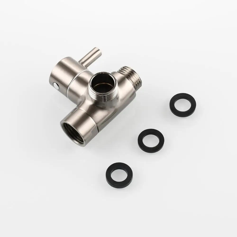 Shower Head Diverter Valve Diverter Valve Faucet Valve T Adapter Valve Shower Head Adapter Ciencia Brass G1/2&rsquo;&rsquo; For Handheld and Fixed Head