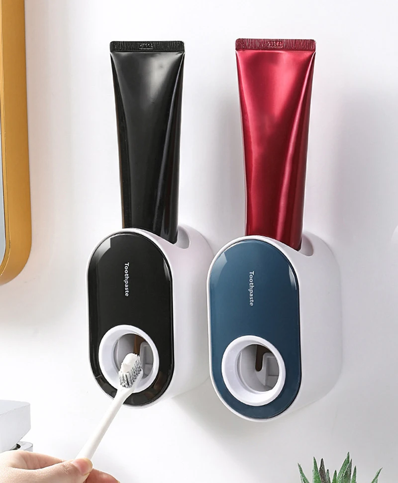Exprimidor de pasta de dientes automático para el hogar y el baño, dispensador de pasta dental de succión resistente al agua, montado en la pared