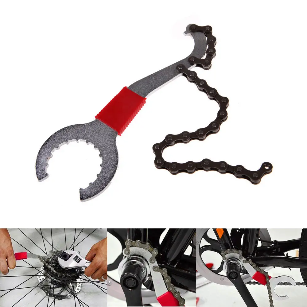 

Bicycle Chain Whip Freewheel Wrench Remover Repair Tools Kits Set Bike Chain Repair Wrench MTB Cycling Maintance Hand Tool