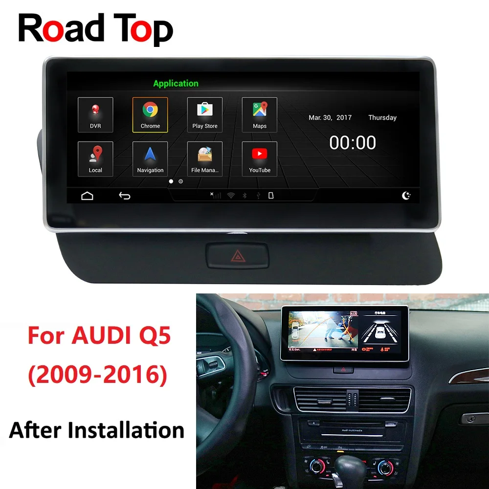 10,2" 4G+ 64G Android жесткий экран для Audi Q5 2009- низкий Config с gps-навигация, радио, стерео Мультимедийный Плеер